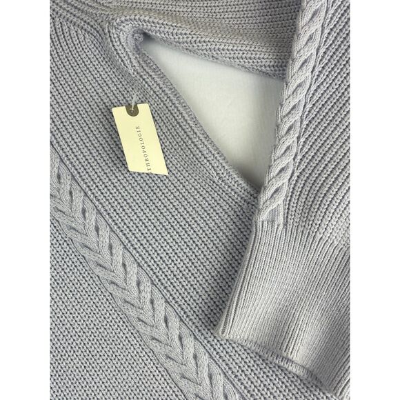 ~ NEW! XL Anthropologie Knit Sweater Dress Skater Mini Lavender Long Sleeve NWT - Picture 14 of 16